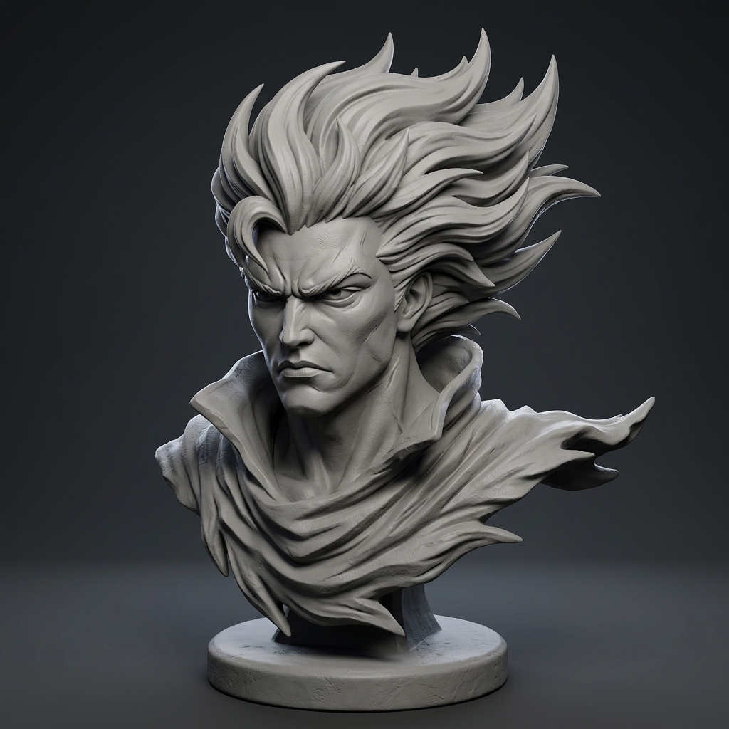 Comic manga sculpt bust